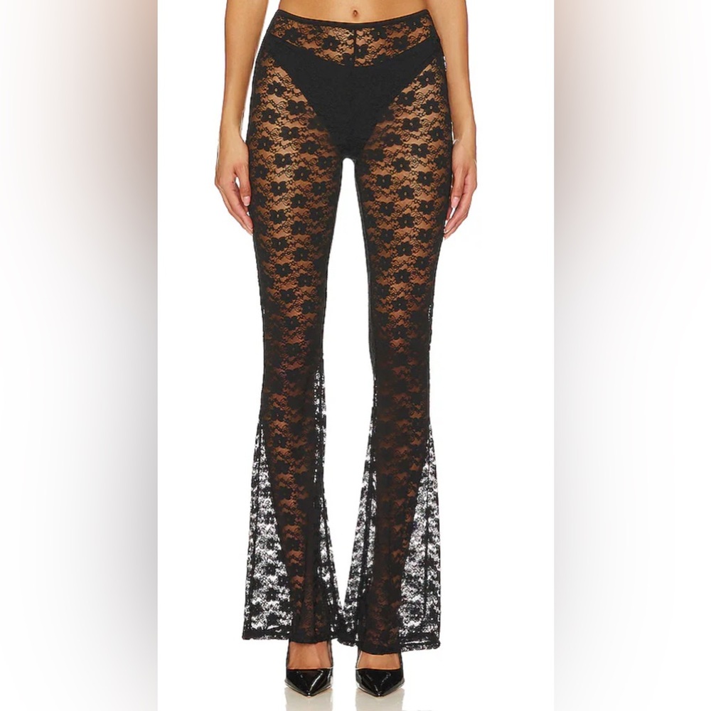 MAJORELLE Black Lace Detail Garment